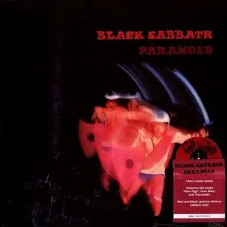 Black Sabbath – Paranoid (Record Store Day, Limited Edition, Reissue, Stereo, Red With Black Splatter Vinyl)