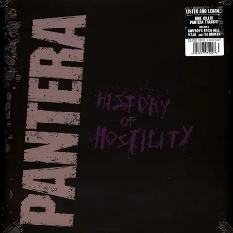 Pantera – History Of Hostility (LP, Compilation, Silver Vinyl)